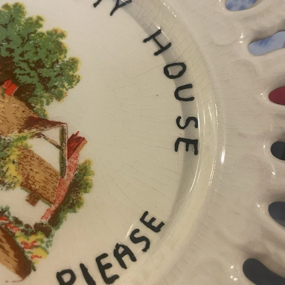 Vintage Wall Plate This Is My House I'll Do as I Darn PleaseCottage Kitsch 6.75